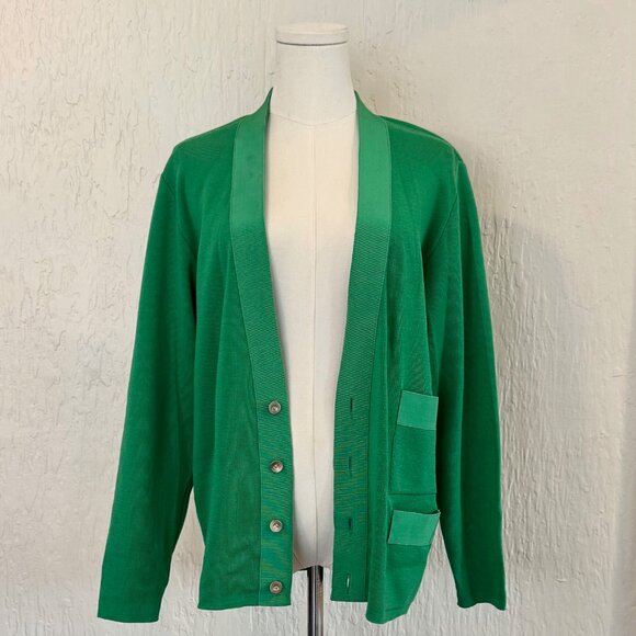 Vintage Salvatore Ferragamo Gold Button Front Cardigan - Picture 6 of 14